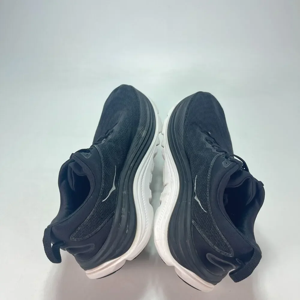 HOKA Gaviota 5 Black White Stability Running Shoes 1134235-BWHT Womens Size 10B